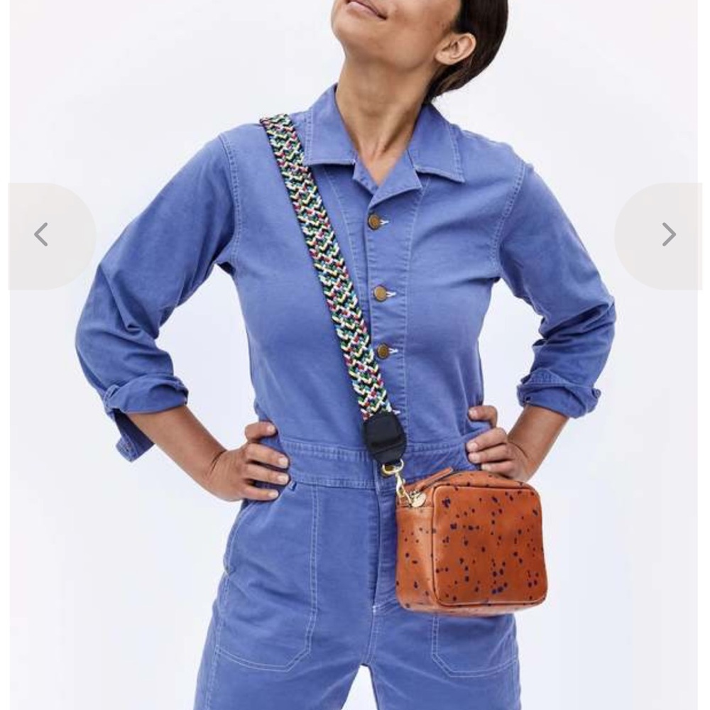 Clare V multicolored bag strap